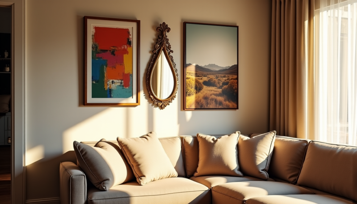 Débuter en décoration murale : affiche encadrée, miroir ou tableau sur toile pour commencer